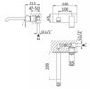 Cezares PORTA-BLI-01-W0 PORTA-BLI-01-W0 Смеситель для раковины встраиваемый однорычажный, излив и ручка на одной площадке, исполнение хром