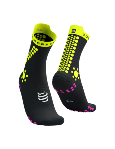 Носки V4 Trail Black/Safe Yellow/Neo Pink