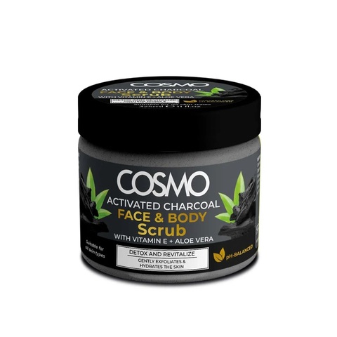 COSMO Activated charcoal Face&Body scrub скраб для лица и тела 325 ml