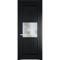 Межкомнатная дверь эмаль Profil Doors 1.4.2PM блэк остеклённая