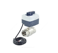 Кран шаровой латунь никель AMZ 112 Ду 25 Ру40 ВР полнопроходной с эл/привод 2/поз 230В с выводом для насоса Danfoss 082G5408