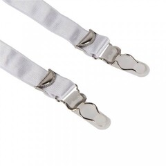 Пояс белый для чулок с ремешками на клипсах (XS-S)