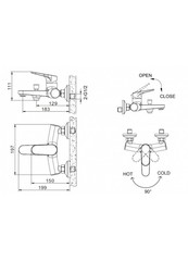 СМЕСИТЕЛЬ ДЛЯ ВАННЫ С КОРОТКИМ ИЗЛИВОМ BRAVAT ELER F6191238CP-01-RUS