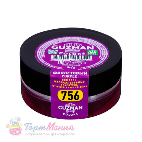 756 Фиолетовый  жирорастворимый краситель для шоколада 5 гр. Guzman