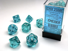 Chessex 7-dice set Teal/White
