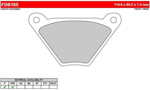 FDB185P Тормозные колодки дисковые MOTO, блистер 2 шт