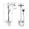 Душевая система внешнего монтажа с термостатом 110 см с верхней лейкой 36х19 см Hansgrohe Raindance Select E 27288000
