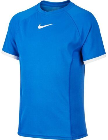 Детская теннисная футболка Nike Court Dry Top SS B - game royal/game royal/white/white