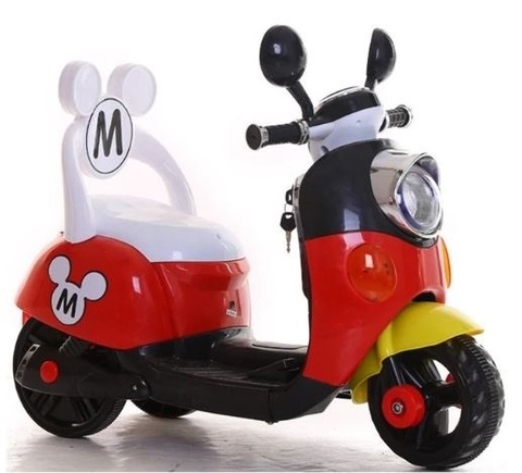 Электромобиль детский скутер трехколесный Микки Маус