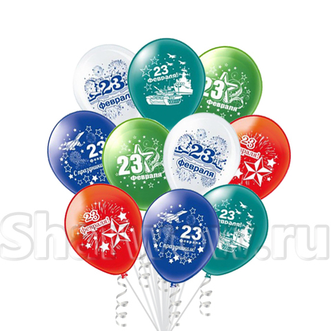 Букет из воздушных шаров на 23 февраля День Защитника Отечества