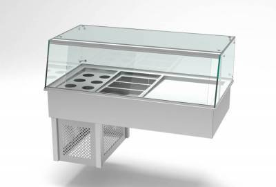 Витрина холодильная Камик для ВОК 1300*680*300(890) встраиваемая; стекло; подсветка.