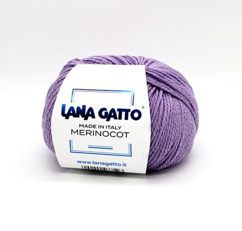Пряжа Lana Gatto Merinocot 13765 сирень (уп.10 мотков)