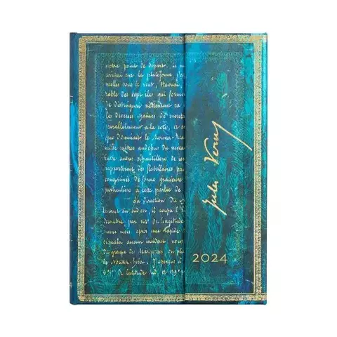 2024 Paperblanks 12 Month Diary Midi Verne, Twenty Thousand Leagues