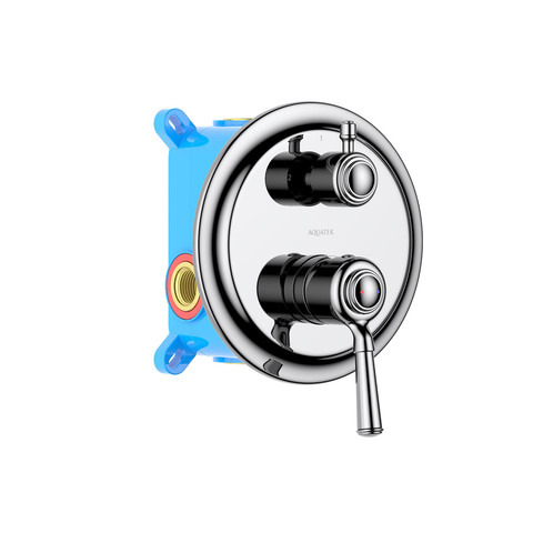 Aquatek AQ1546CR КЛАССИК смеситель для ванны 2 режима (внешняя и скрытая часть)
