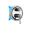 Aquatek AQ1546CR КЛАССИК смеситель для ванны 2 режима (внешняя и скрытая часть)