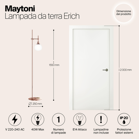 Торшер Maytoni Erich MOD221-FL-01-G