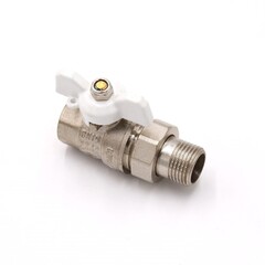 ViEiR шаровой кран со сгоном НР-ВР 1/2" бел. бабочка (VR204-01B)