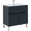 Aquanet 277551 Тумба Алвита new 80 напольная 1 ящ., 2 дв. цв.антрацит (277551)