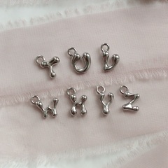 Буква Z родий, 13 мм, 1 шт, П726
