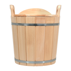 Запарник из липы с пластиковой вставкой с крышкой 12 л