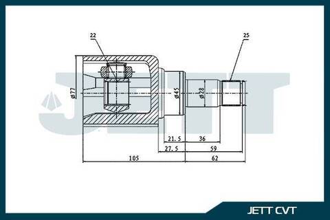 ШРУС внутренний JETT V40-1065