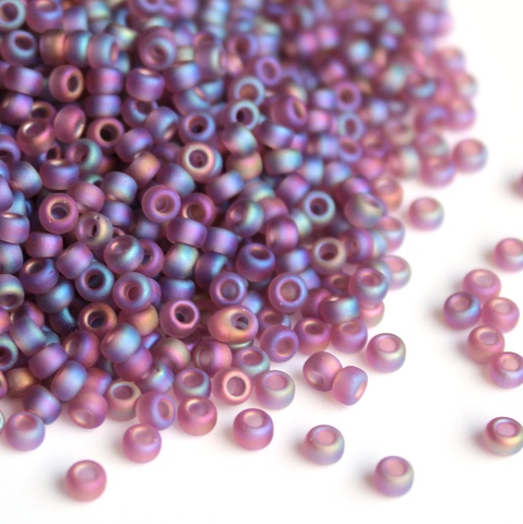 8/0 RR-0142FR Бисер круглый Миюки /Miyuki round 8/0 transparant matte smoky amethyst