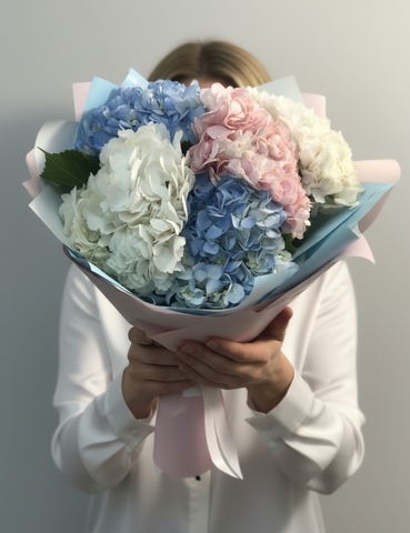 Букет гортензий Облака
