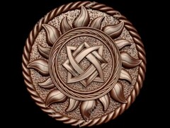 Силиконовый молд Славянский Оберег звезда Руси (Квадрат Сварога) в солнце