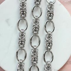 Цепочка 12*12 мм, родий, 10 см!!! А032