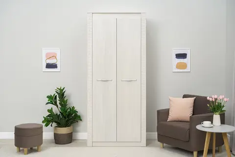 Шкаф двухстворчатый Монако ШК-37 ясень белый