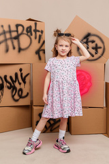 035_БК25 Платье для девочки, мультиколор