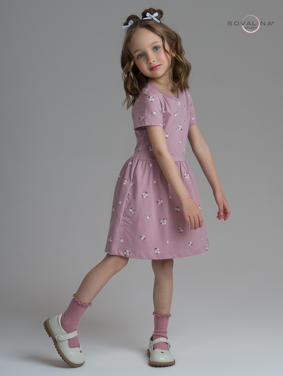 Платье Лето черничные незабудки