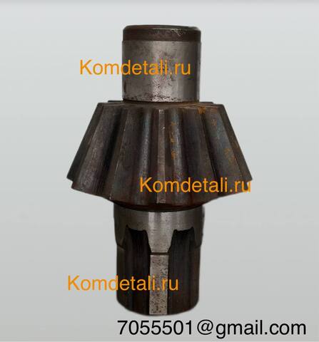 Вал-шестерня редуктора питателя КО-206.017-00.00.110 (z-12/6 шлиц)