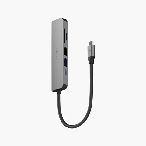 Адаптер Energea AluHub HD 3 (6 in 1), Темно-серый | Gunmetal