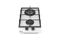 Варочная панель встраиваемя Midea MG3270TGW, газ контроль, 2 конфорки, электроподжиг, белый Варочная панель встраиваемя Midea MG3270TGW, газ контроль, 2 конфорки, электроподжиг, белый