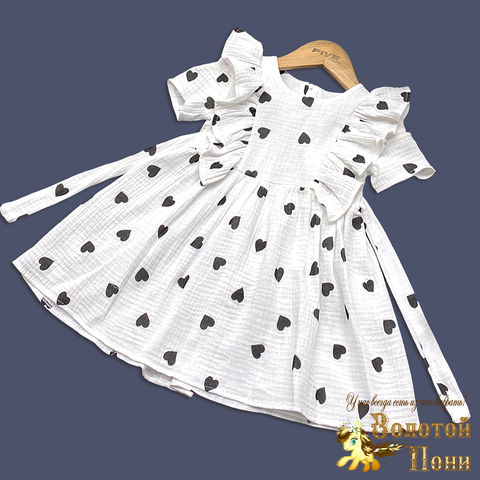 Платье хлопок/муслин д (3-6) 250227-R7034