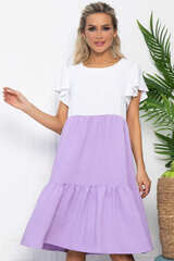 Платье Ветер перемен (бело-сиреневое) П13585-4М LT Collection