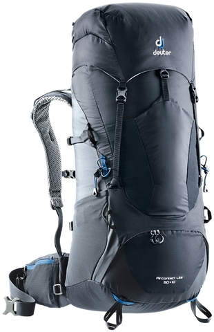 Картинка рюкзак туристический Deuter Aircontact Lite 50+10 Black-Graphite - 1