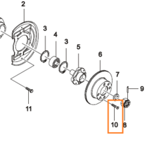 БОЛТ ТОРМОЗНОГО БАРАБАНА,ДИСКА NEXIA, LANOS, CHANCE, SENS, ESP GM