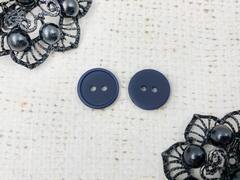 Пуговицы, d 1,8 см, 2 прокола, тёмно-синий