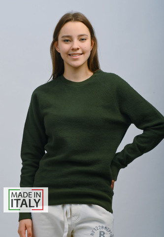 Свитшот Bowery NYC реверсный однотонный Dark Forest