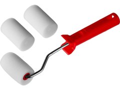 MIRAX ПОРОЛОН, 40 х 65 мм, бюгель 6 мм, 3 шубки + ручка, для водорастворимых ЛКМ, малярный валик в наборе (0363-06)