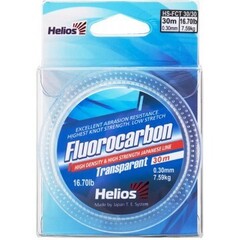 Купить рыболовную леску флюорокарбон Helios Fluorocarbon 0,30мм 30м Transparent HS-FCT 30/30