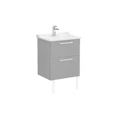 Vitra 68279 Тумба Root 60 см с классической раковиной, 2 ящика, матовый серый камень фото