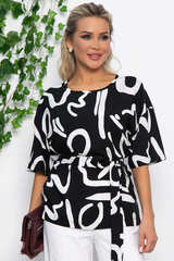 Блуза Аделаида (черная) Б13599-25М LT Collection