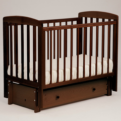 АБ 16.3  "Ромашка"  кровать детская  маятн. прод. качания (орех темный 35)