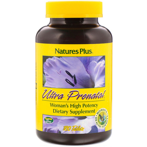 Nature's Plus, Ultra Prenatal, пренатальные витамины, 180 таблеток