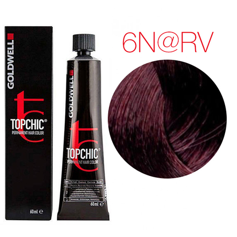 Goldwell Topchic 6N@RV (тёмный блонд с красно - фиолетовым сиянием (фиалковый блонд)) - Стойкая крем-краска