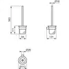 Ideal Standard T4495GN CONCA Туалетная щетка с держателем, для настенного монтажа, матовое стекло (290737)