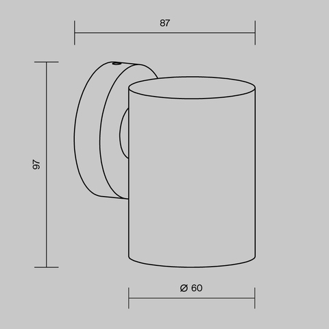 Уличный настенный светильник Maytoni Clyde O493WL-01B